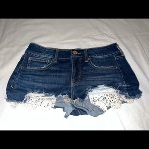 American Eagle Low-Rise Super Stretch Denim Shorts
